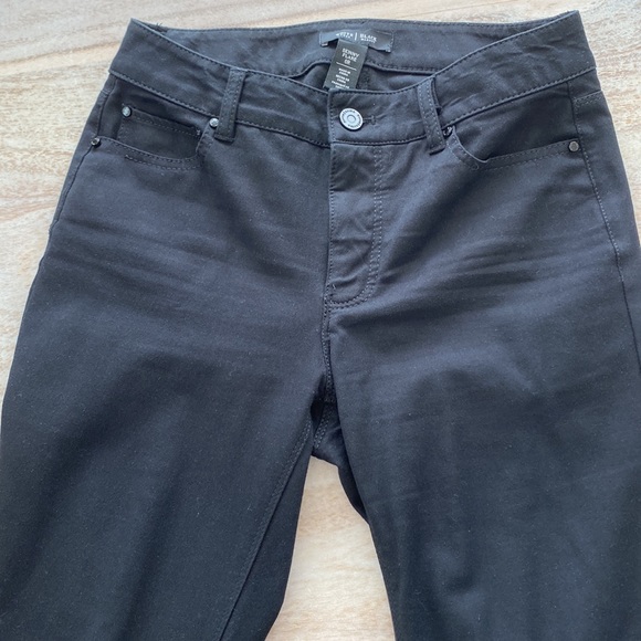 WHBM Skinny Flare Black Pants - Picture 3 of 5